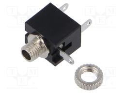 Socket; Jack 2,5mm; female; mono; with on/off switch; soldering