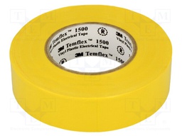 Tape: electrical insulating; W: 19mm; L: 20m; D: 0.15mm; yellow; 170%