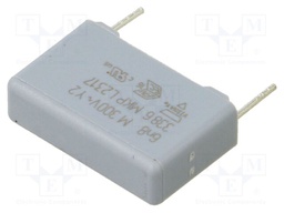 Capacitor: polypropylene; Y2; 6800pF; 300V; 1kVDC; 17.5x5x11mm; THT