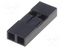 Plug; pin strips; MTE; female; PIN: 2; w/o contacts; 2.54mm; 1x2