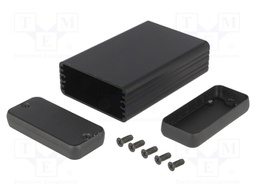 Enclosure: with panel; 1455; X: 54mm; Y: 80mm; Z: 23mm; aluminium