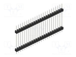 Connector: pin strips; pin header; male; PIN: 23; 2.54mm; THT; 1x23