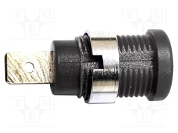 4mm banana; 36A; 1kV; black; gold-plated; soldered; Mat: brass
