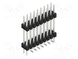 Connector: pin strips; pin header; male; PIN: 18; 2.54mm; SMT; 2x9