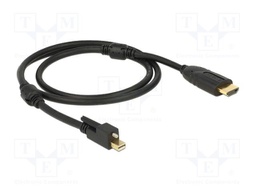 Cable; HDMI plug,mini DisplayPort plug; Len: 2m; black; 32AWG
