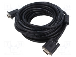 Cable; D-Sub 15pin male,both sides; black; 10m; black