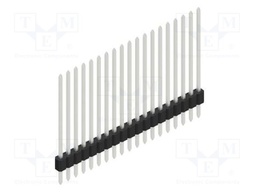 Connector: pin strips; pin header; male; PIN: 19; 1.27mm; THT; 1x19