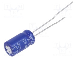 Capacitor: electrolytic; THT; 33uF; 63VDC; Ø6.3x11mm; Pitch: 2.5mm