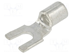 Fork terminal; M3,5; crimped; for cable; non-insulated; copper