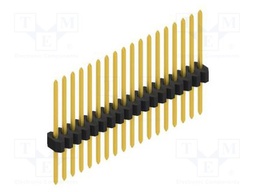 Connector: pin strips; pin header; male; PIN: 18; 1.27mm; THT; 1x18