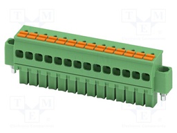PCB connector, nominal cross section: 1.5 mm2, color: green,