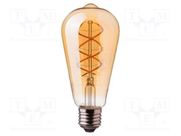 LED lamp; white warm; E27; 220÷240VAC; 300lm; P: 4.8W; 300°; 1800K