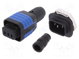 Connector: AC supply; 4.8x0,8mm connectors,screw terminal; 10A