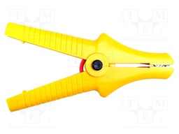 Crocodile clip; 32A; yellow; max.43mm; 11kV; Type: insulated