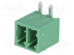 Pluggable terminal block; 3.5mm; ways: 2; angled 90°; socket; male