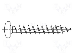 Screw; 3x20; Head: cheese head; Pozidriv; steel; zinc; Size: PZ1