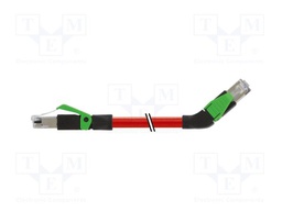 Patch cord; RJ45 plug,RJ45 left angled plug; 5; stranded; Cu; PUR