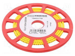 Markers for cables and wires; 1.3÷3mm; PVC; yellow; leaded