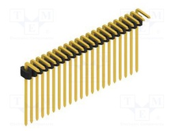 Connector: pin strips; pin header; male; PIN: 21; 1.27mm; THT; 1x21