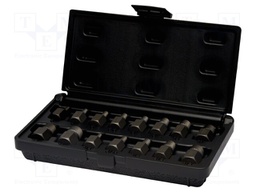 Kit: screw extractor; for unscrewing damaged screws; 15pcs.