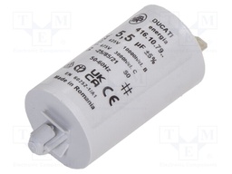 Capacitor: motors, run; 5.5uF; 400VAC; Ø32x55mm; -25÷85°C; ±5%