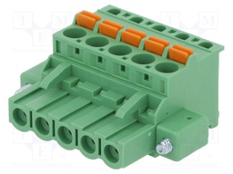 Pluggable terminal block; 5mm; ways: 5; angled 90°; plug; female