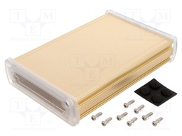 Enclosure: multipurpose; X: 113.7mm; Y: 169mm; Z: 35.2mm; golden