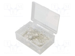 Kit: LED; 5mm; THT; 50pcs; red/blue; 3÷15V; plastic box; 7.5÷8mA; 30°