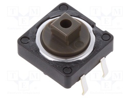 Microswitch TACT; SPST; Pos: 2; 0.05A/12VDC; THT; 2.6N; 12x12x4.3mm