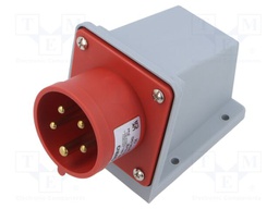 Connector: AC supply; socket; male; 16A; IEC 60309; IP44; PIN: 5E-12