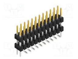 Connector: pin strips; pin header; male; PIN: 24; 2.54mm; SMT; 2x12
