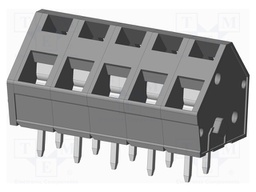 Connector: PCB terminal block; terminal; angled 45°; on PCBs