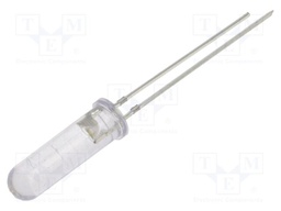 LED; white; 5mm; 3000÷4200mcd; 120°; Front: convex; 5VDC; -30÷85°C
