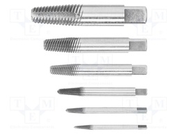 Kit: screw extractor; 6pcs.