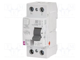 RCD breaker; Inom: 16A; Ires: 100mA; Poles: 2; 230V,240V; IP20; EFI