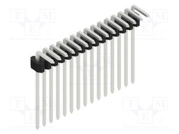 Connector: pin strips; pin header; male; PIN: 15; 1.27mm; THT; 1x15