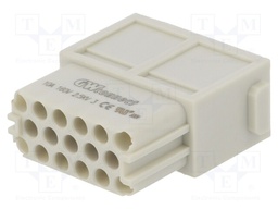 Connector: HDC; module; female; S-M10/17; PIN: 17; w/o contacts