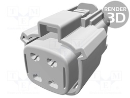 Connector: automotive; MX150L; plug; female; 8AWG; PIN: 4; for cable