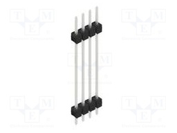 Connector: pin strips; pin header; male; PIN: 4; 2.54mm; THT; 1x4