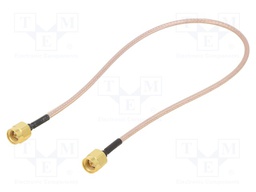 Cable; 50Ω; 0.3m; SMA plug,both sides; shielded; -65÷150°C