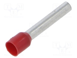 Tip: bootlace ferrule; insulated; copper; 4mm2; 18mm; tinned