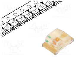LED; SMD; 0805; green; 1.4÷4mcd; 2x1.25x0.8mm; 2.2÷2.8V; 20mA; 70mW
