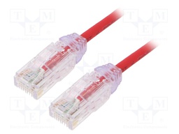 Patch cord; TX6-28™,U/UTP; 6; stranded; Cu; LSZH; red; Len: 2m; 28AWG