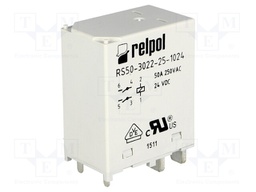 Relay: electromagnetic; DPST-NO; Ucoil: 24VDC; 50A; Series: RS50