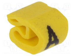 Markers for cables and wires; Label symbol: A; 2÷5mm; PVC; yellow