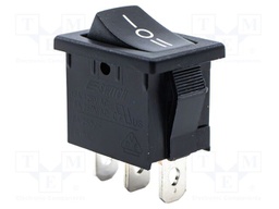 ROCKER; SP3T; Pos: 3; ON-OFF-ON; 8A/250VAC; black; none; Body: black