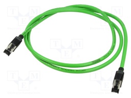 Patch cord; Cat: 5; RJ45 plug,both sides; wire; Cu; 1.5m; PVC; green