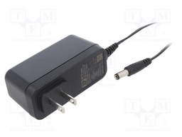 Power supply: switched-mode; voltage source; 12VDC; 1.5A; 18W