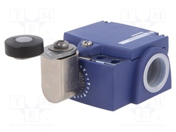 Limit switch; lever R 33mm, plastic roller Ø19mm; NO + NC; 10A