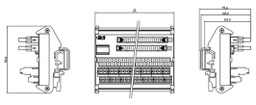 Transition module; Temp: -20÷60°C; W: 170mm; D: 70.6mm; H: 92.6mm